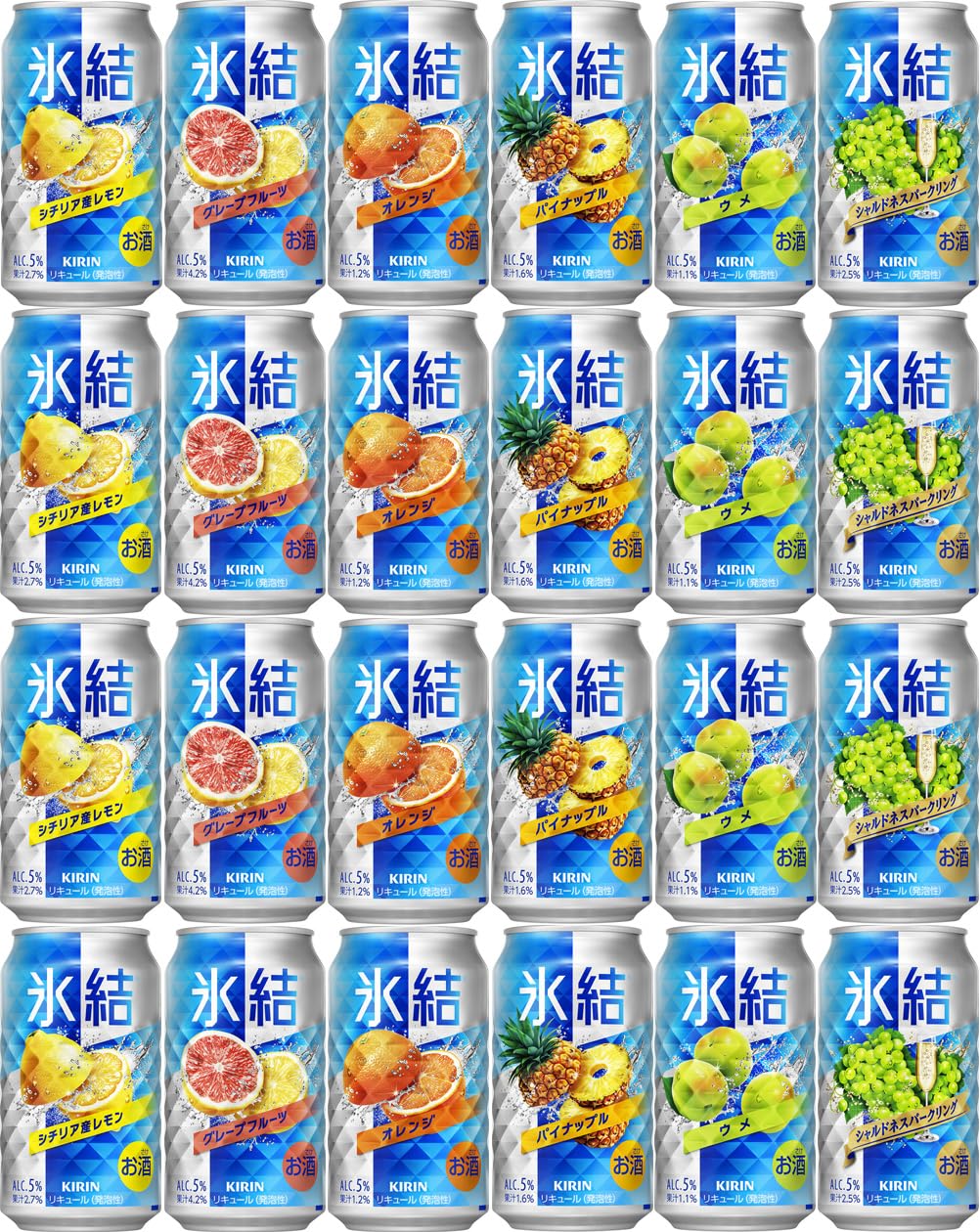 Amazon.co.jp: キリン 氷結シリーズ 24本セット 350ml×24本（6種×各4本